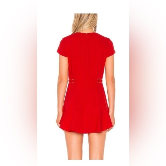 Amanda Uprichard, size small, red flutter skater dress, EUC - Picture 2 of 9
